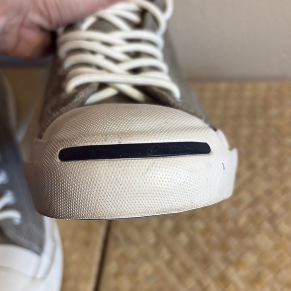 Jack Purcell Gray Suede Low Top Sneakers Converse size 9.5 - Picture 7 of 16